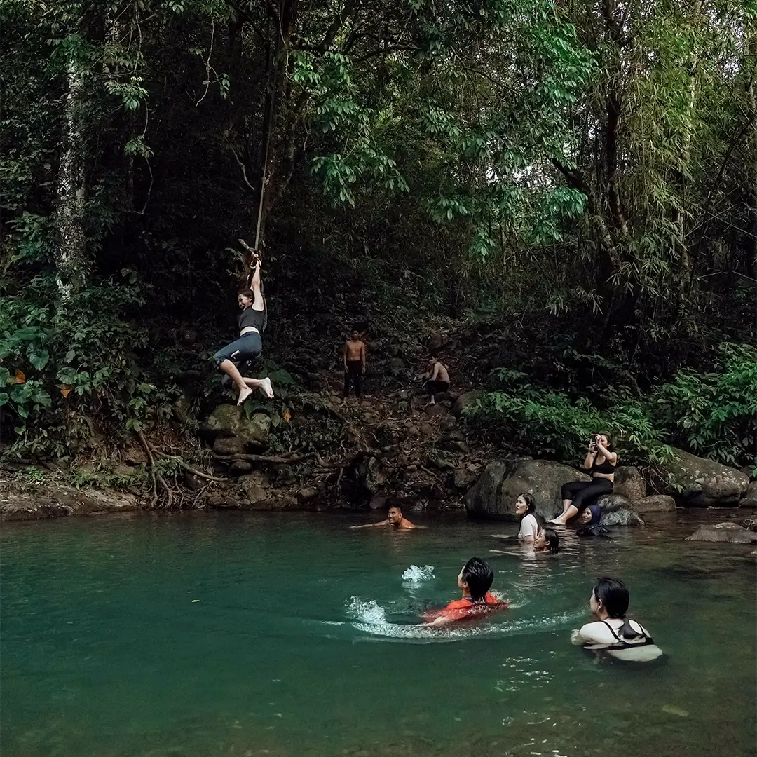 Swim in a secret natural spring pool in the middle of the jungle.